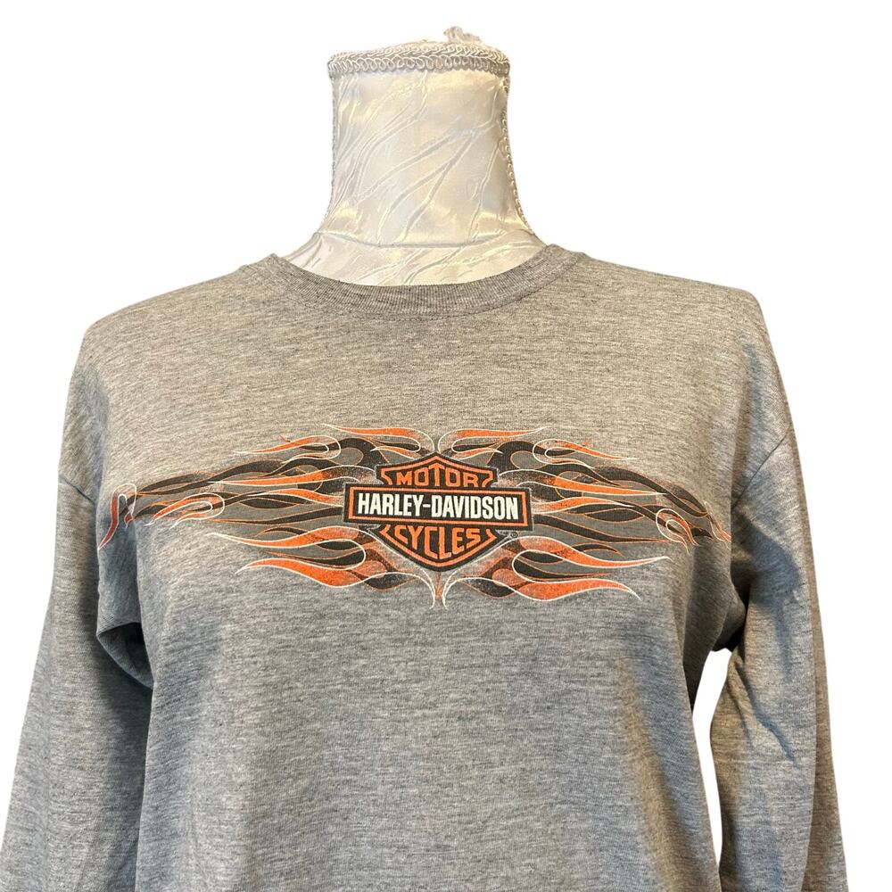 Harley-Davidson Y2K Beartooth Montana Flame Long Sleeve Tee Cowboy Core S - Picture 9 of 16